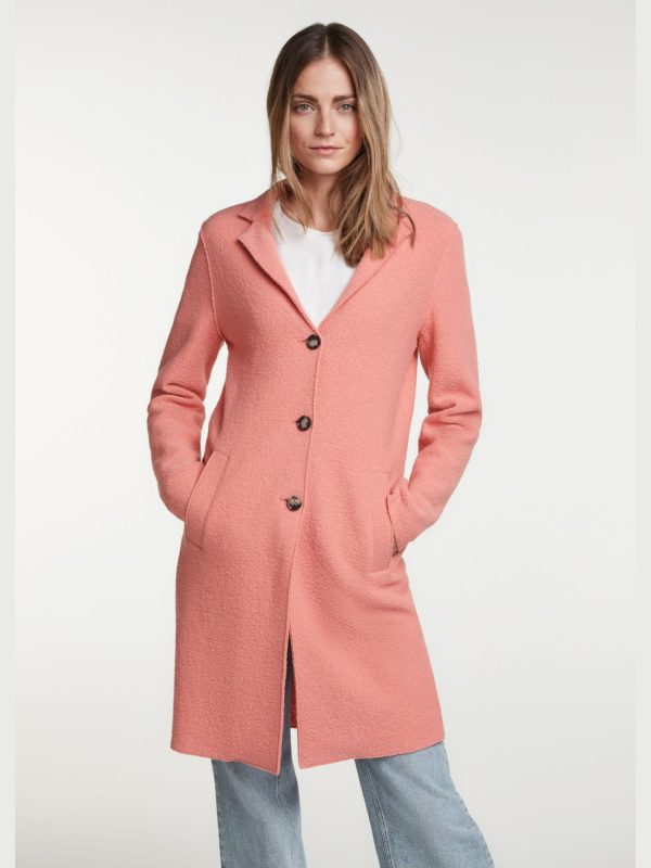 oui crabapple boiled wool coat