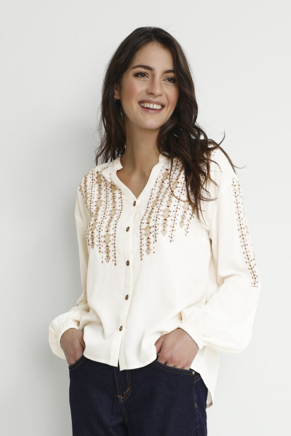 cream fillipa blouse top