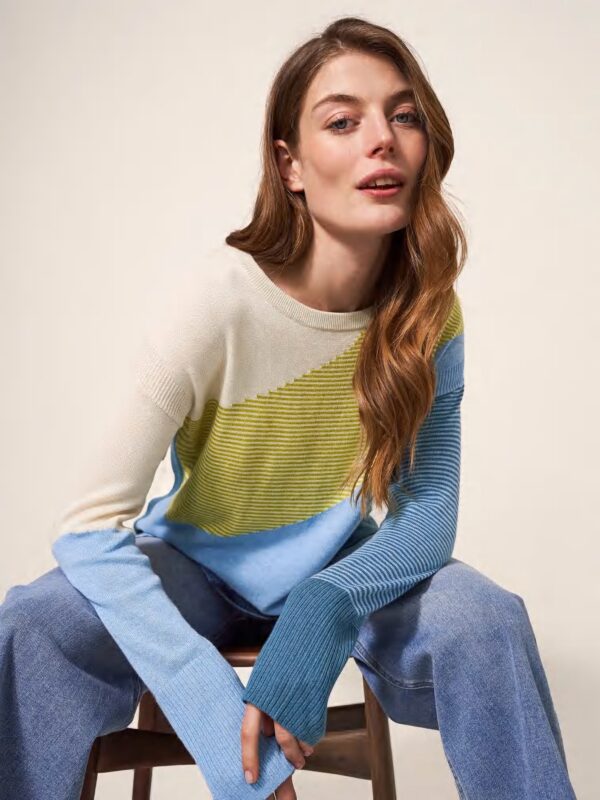white stuff olive abstract jumper